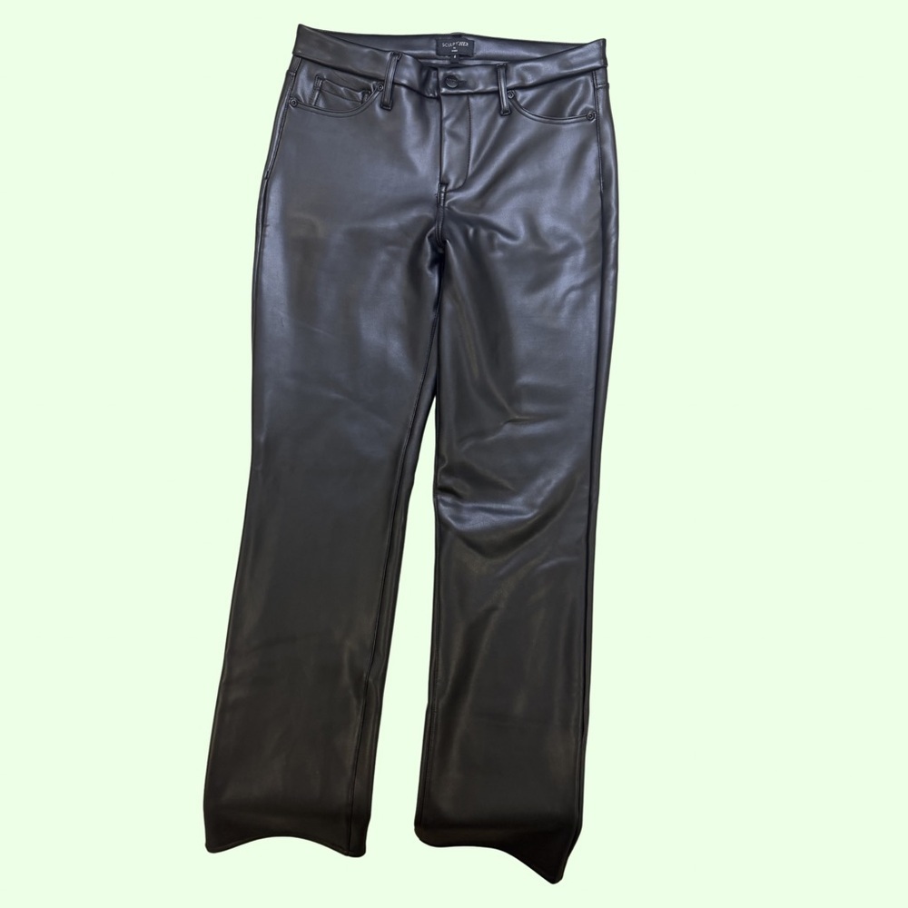 NYDJ Black Faux Leather Sculpt-Her Pants